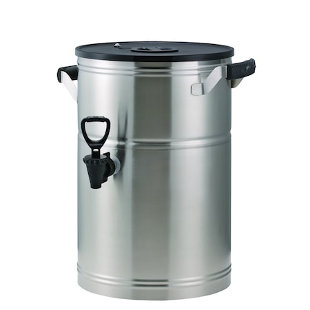 Service Ideas Round Commercial Tea Urn, Stainless Steel, 3 Gallon, Brushed Stainless ITS3GPL